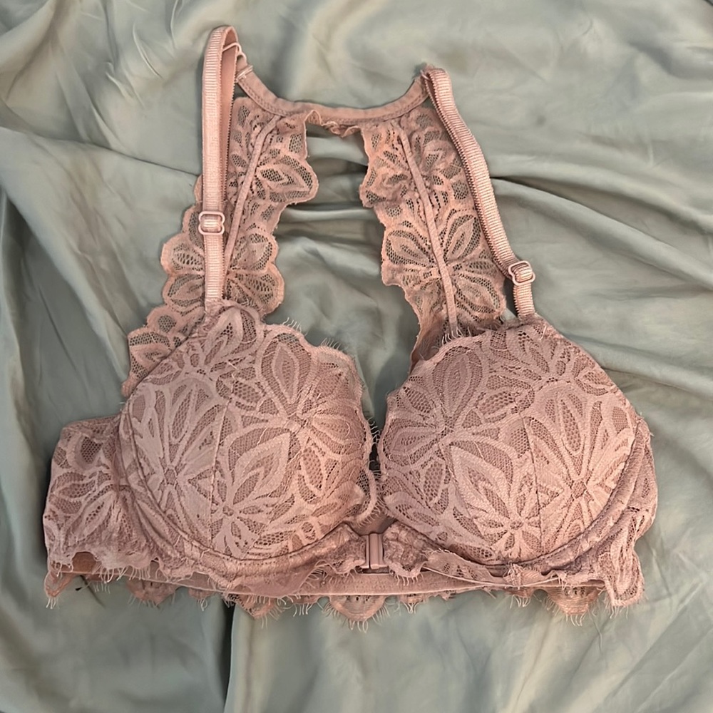 Mauve PINK Lace Bralette 32B